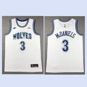 Mens Jaden McDaniels White Stitched Jersey